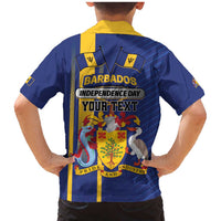 Personalized Barbados 30th November Family Matching Mermaid Dress and Hawaiian Shirt Independence Day Flag Map - Wonder Print Shop