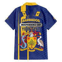 Personalized Barbados 30th November Family Matching Short Sleeve Bodycon Dress and Hawaiian Shirt Independence Day Flag Map - Wonder Print Shop