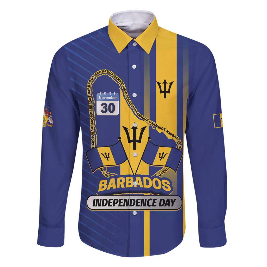 Personalized Barbados 30th November Family Matching Summer Maxi Dress and Hawaiian Shirt Independence Day Flag Map - Wonder Print Shop