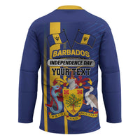 Personalized Barbados 30th November Hockey Jersey Independence Day Flag Map - Wonder Print Shop