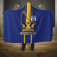 Barbados 30th November Hooded Blanket Independence Day Flag Map - Wonder Print Shop