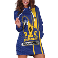 Personalized Barbados 30th November Hoodie Dress Independence Day Flag Map - Wonder Print Shop