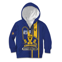 Personalized Barbados 30th November Kid Hoodie Independence Day Flag Map - Wonder Print Shop