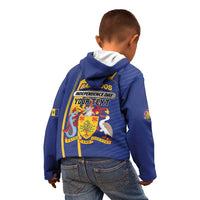 Personalized Barbados 30th November Kid Hoodie Independence Day Flag Map - Wonder Print Shop