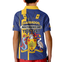 Personalized Barbados 30th November Kid Polo Shirt Independence Day Flag Map - Wonder Print Shop
