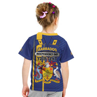 Personalized Barbados 30th November Kid T Shirt Independence Day Flag Map - Wonder Print Shop