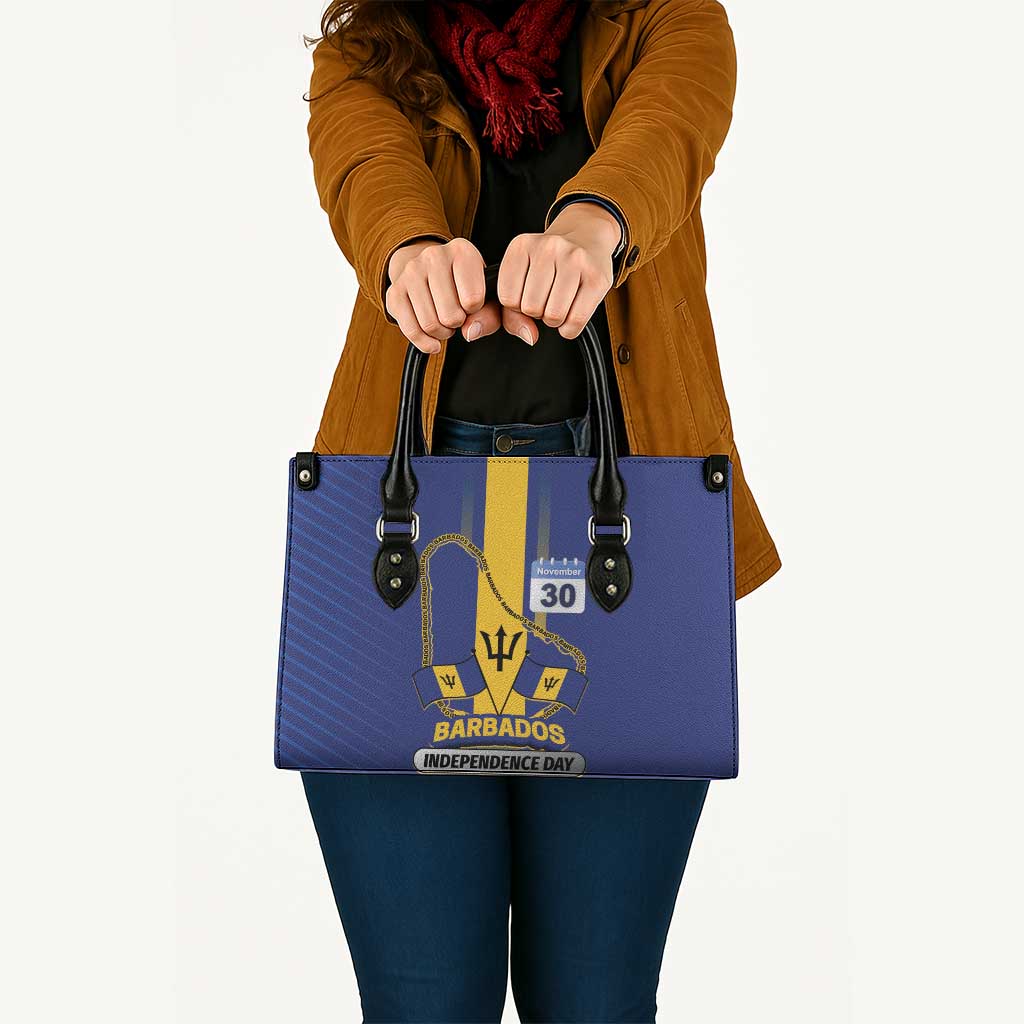 Barbados 30th November Leather Bag Independence Day Flag Map - Wonder Print Shop