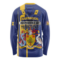 Personalized Barbados 30th November Long Sleeve Shirt Independence Day Flag Map - Wonder Print Shop