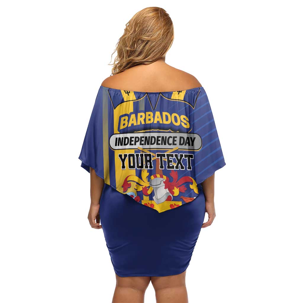 Personalized Barbados 30th November Off Shoulder Short Dress Independence Day Flag Map - Wonder Print Shop