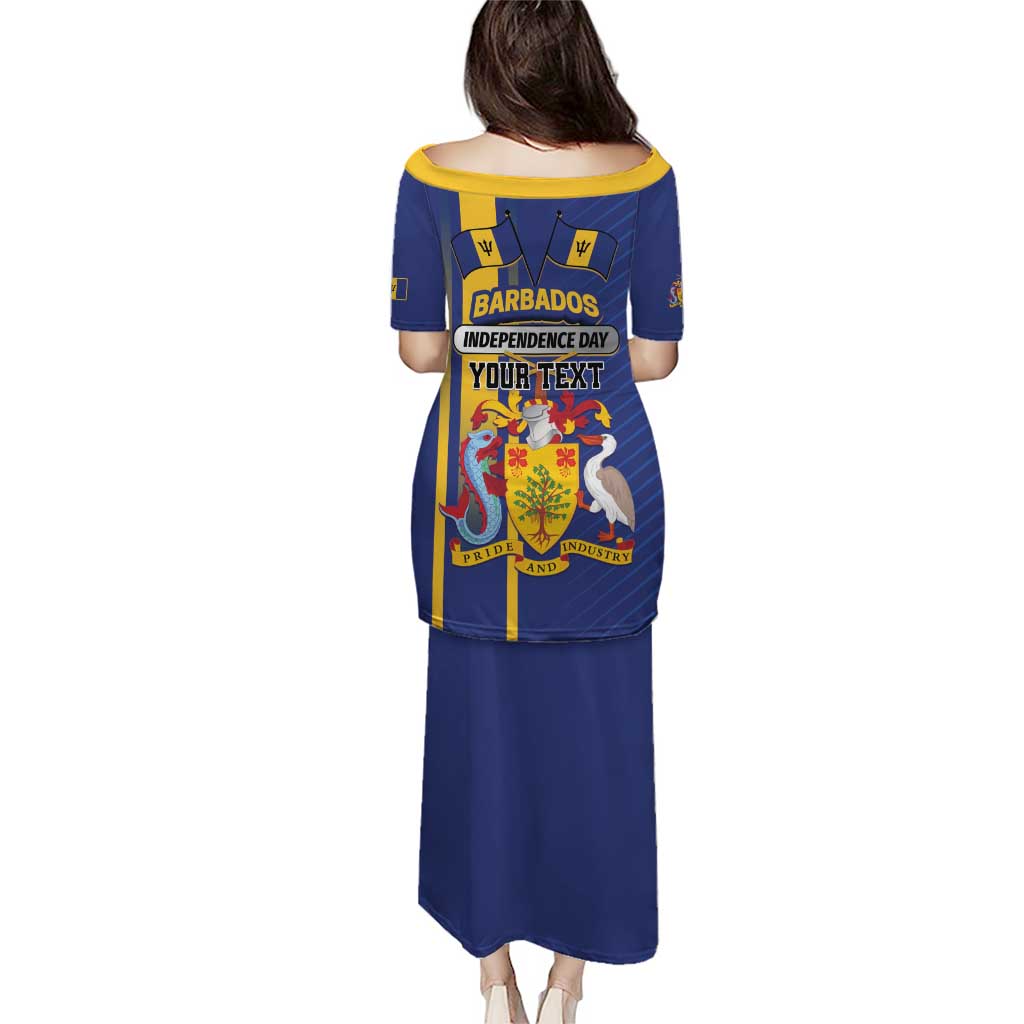 Personalized Barbados 30th November Puletasi Independence Day Flag Map - Wonder Print Shop