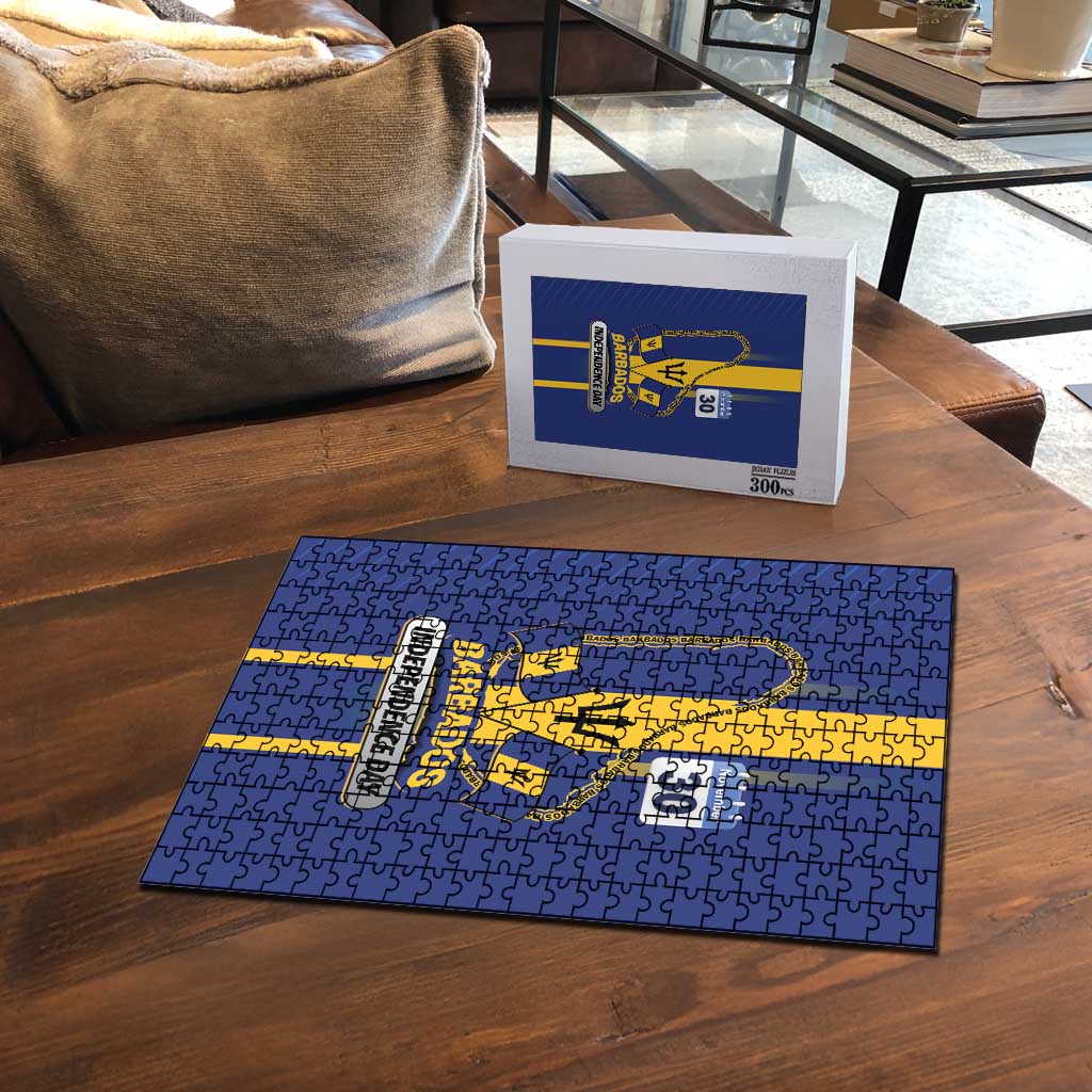 Barbados 30th November Puzzle Independence Day Flag Map - Wonder Print Shop