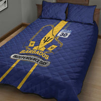 Barbados 30th November Quilt Bed Set Independence Day Flag Map - Wonder Print Shop