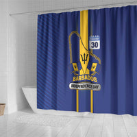 Barbados 30th November Shower Curtain Independence Day Flag Map - Wonder Print Shop