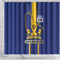 Barbados 30th November Shower Curtain Independence Day Flag Map - Wonder Print Shop