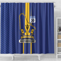 Barbados 30th November Shower Curtain Independence Day Flag Map - Wonder Print Shop