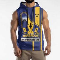 Personalized Barbados 30th November Sleeveless Hoodie Independence Day Flag Map - Wonder Print Shop