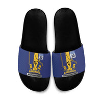 Barbados 30th November Slide Sandals Independence Day Flag Map - Wonder Print Shop