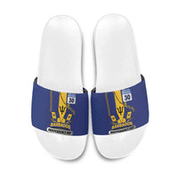 Barbados 30th November Slide Sandals Independence Day Flag Map - Wonder Print Shop