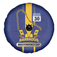 Barbados 30th November Spare Tire Cover Independence Day Flag Map - Wonder Print Shop