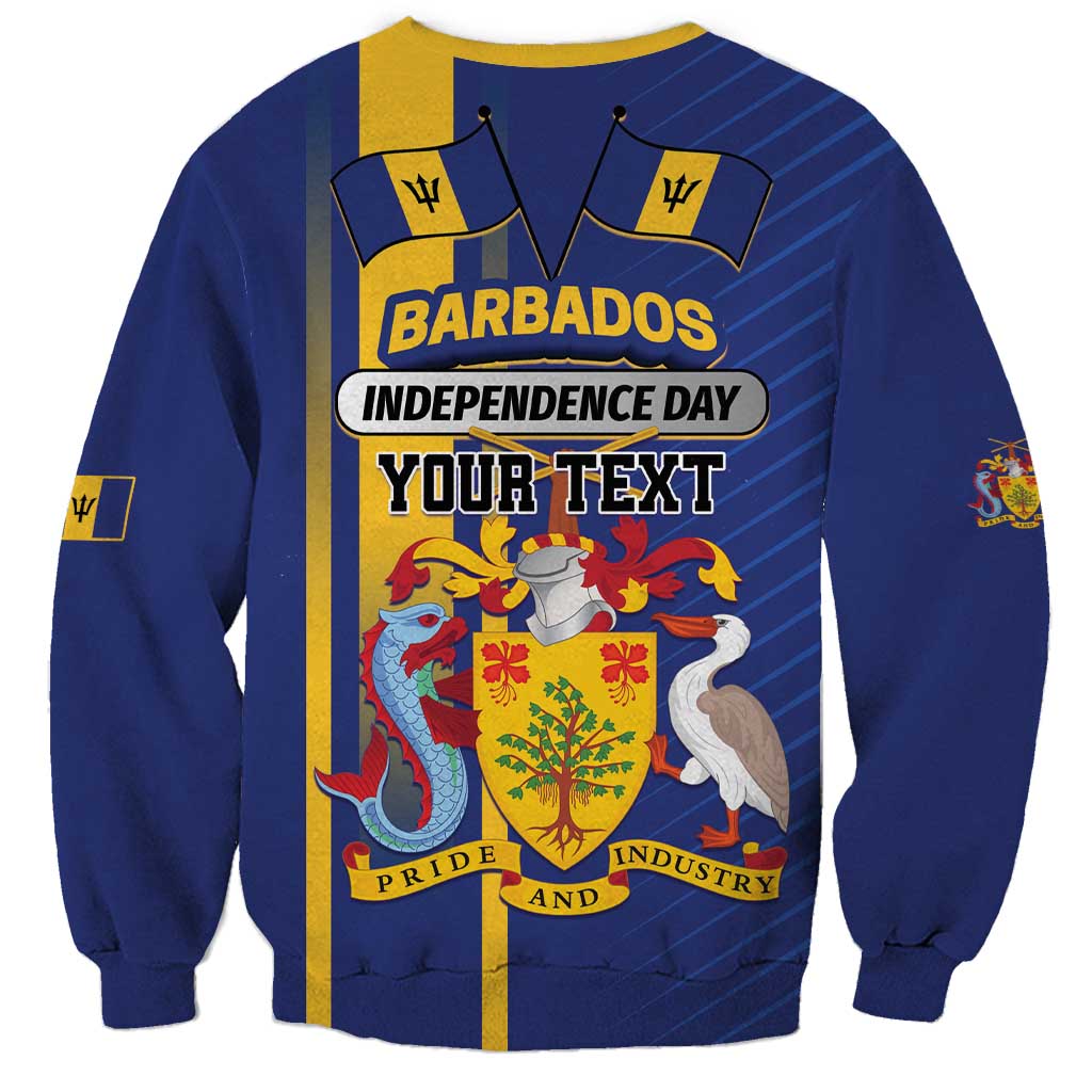 Personalized Barbados 30th November Sweatshirt Independence Day Flag Map - Wonder Print Shop