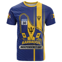 Personalized Barbados 30th November T Shirt Independence Day Flag Map - Wonder Print Shop