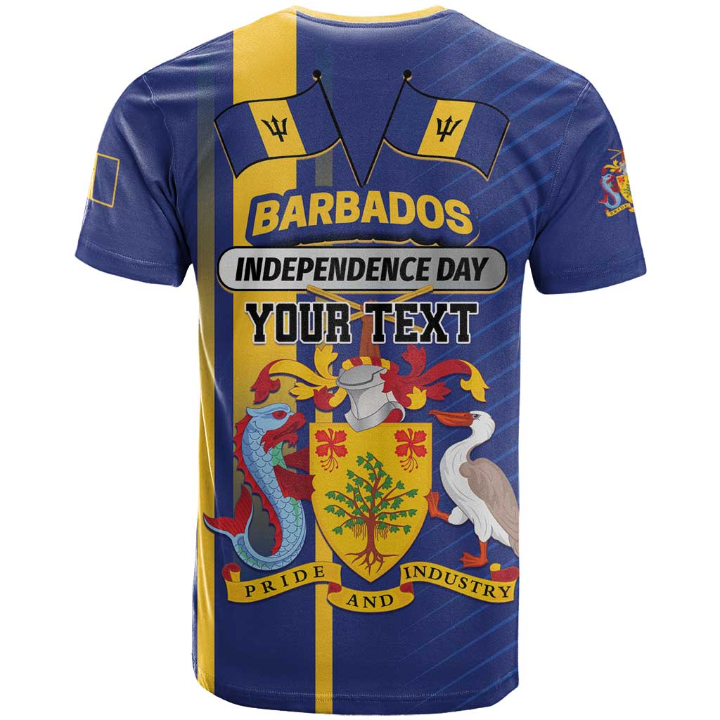 Personalized Barbados 30th November T Shirt Independence Day Flag Map - Wonder Print Shop
