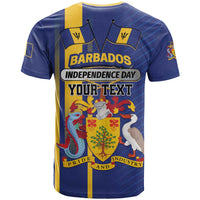 Personalized Barbados 30th November T Shirt Independence Day Flag Map - Wonder Print Shop