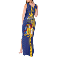Personalized Barbados 30th November Tank Maxi Dress Independence Day Flag Map - Wonder Print Shop