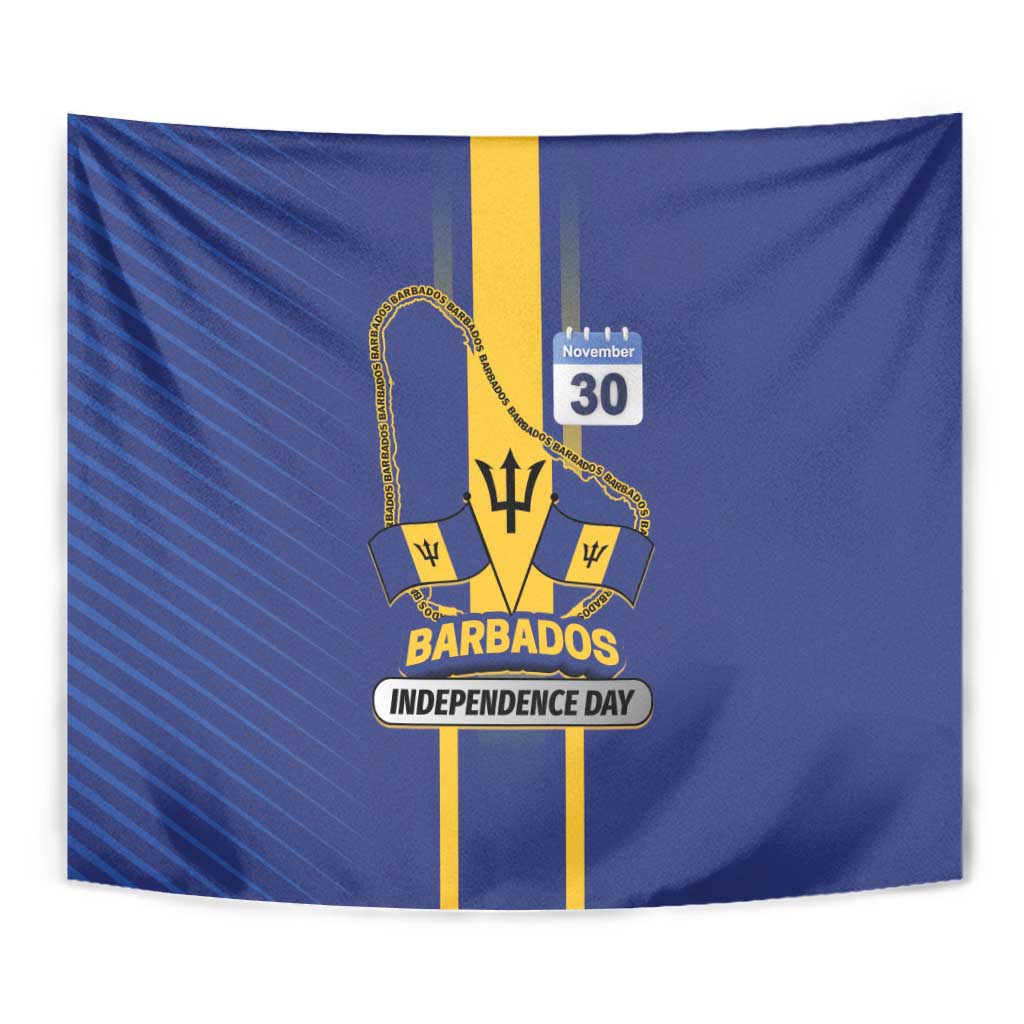 Barbados 30th November Tapestry Independence Day Flag Map - Wonder Print Shop