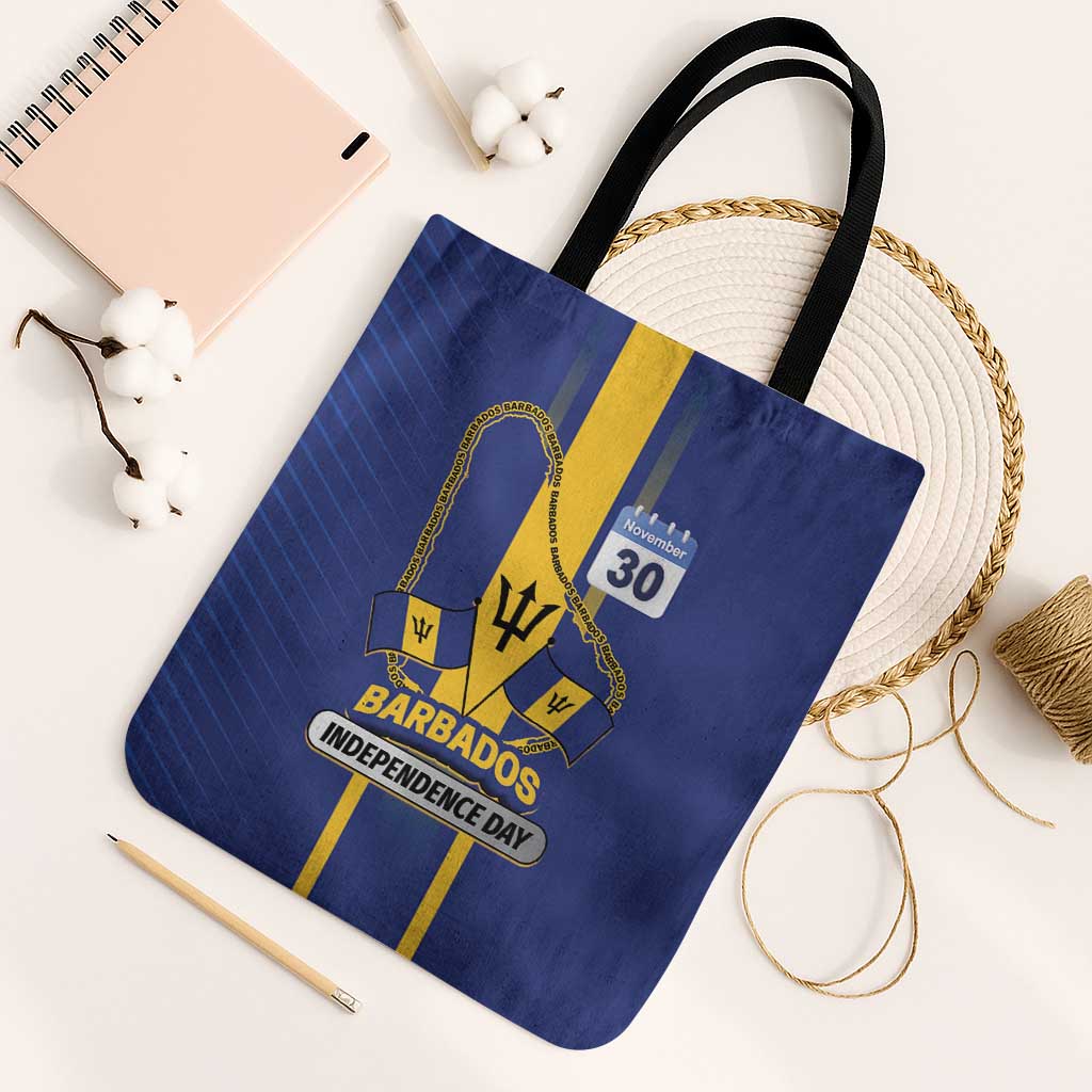 Barbados 30th November Tote Bag Independence Day Flag Map - Wonder Print Shop