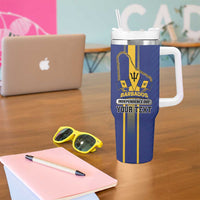 Personalized Barbados 30th November Tumbler With Handle Independence Day Flag Map - Wonder Print Shop