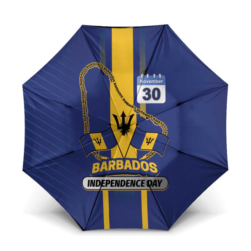 Barbados 30th November Umbrella Independence Day Flag Map - Wonder Print Shop