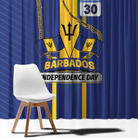 Barbados 30th November Window Curtain Independence Day Flag Map - Wonder Print Shop