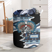 Native American Chief Skull With Axe Laundry Basket - Wonder Print Shop
