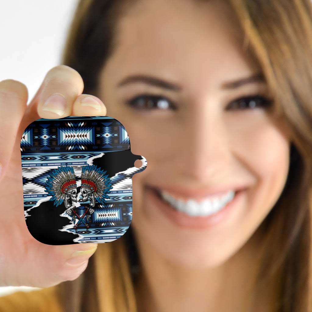 Native American Chief Skull With Axe AirPods Case - Wonder Print Shop