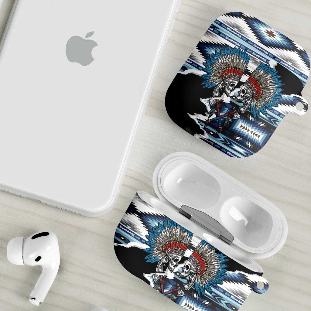 Native American Chief Skull With Axe AirPods Case - Wonder Print Shop