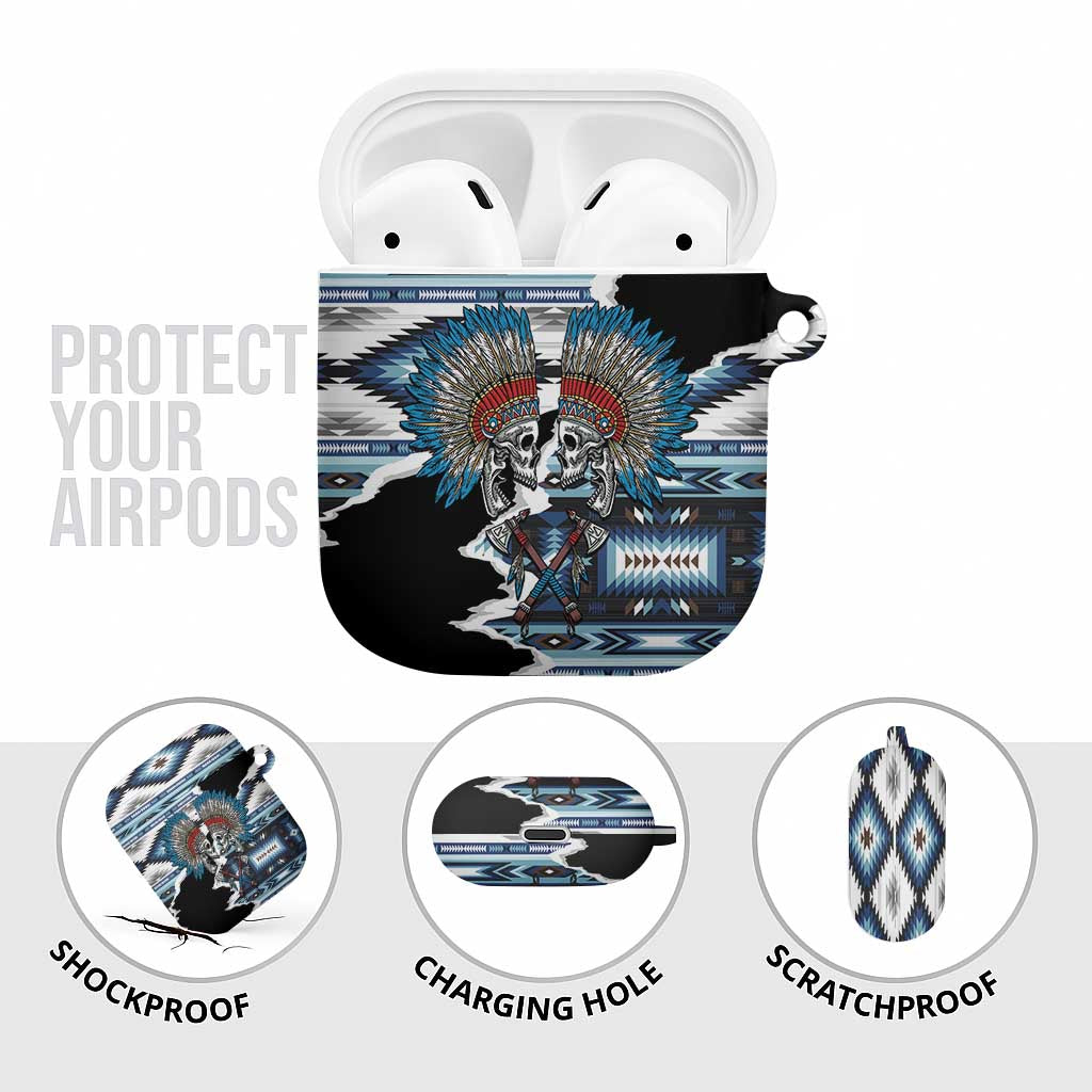 Native American Chief Skull With Axe AirPods Case - Wonder Print Shop