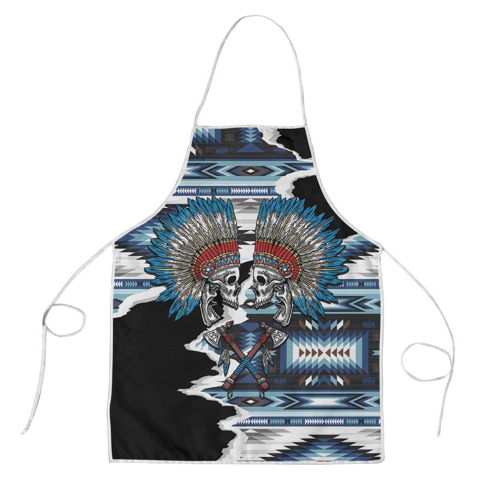 Native American Chief Skull With Axe Apron - Wonder Print Shop