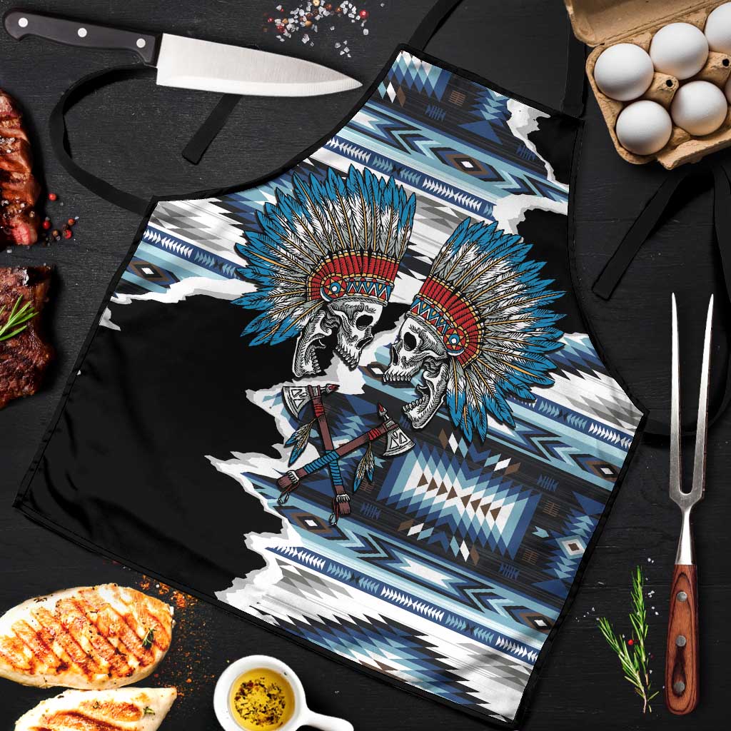 Native American Chief Skull With Axe Apron - Wonder Print Shop