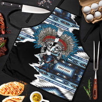 Native American Chief Skull With Axe Apron - Wonder Print Shop