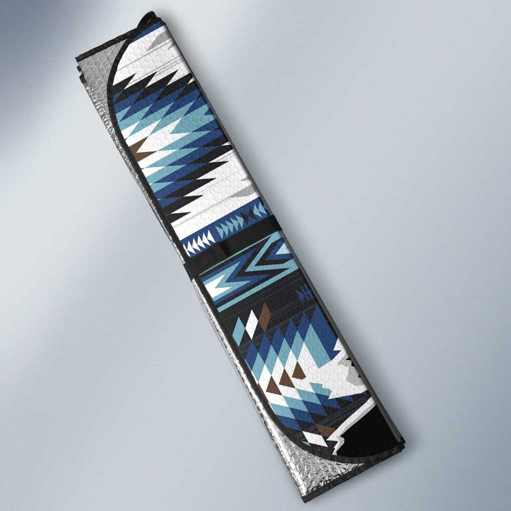 Native American Chief Skull With Axe Auto Sun Shade - Wonder Print Shop