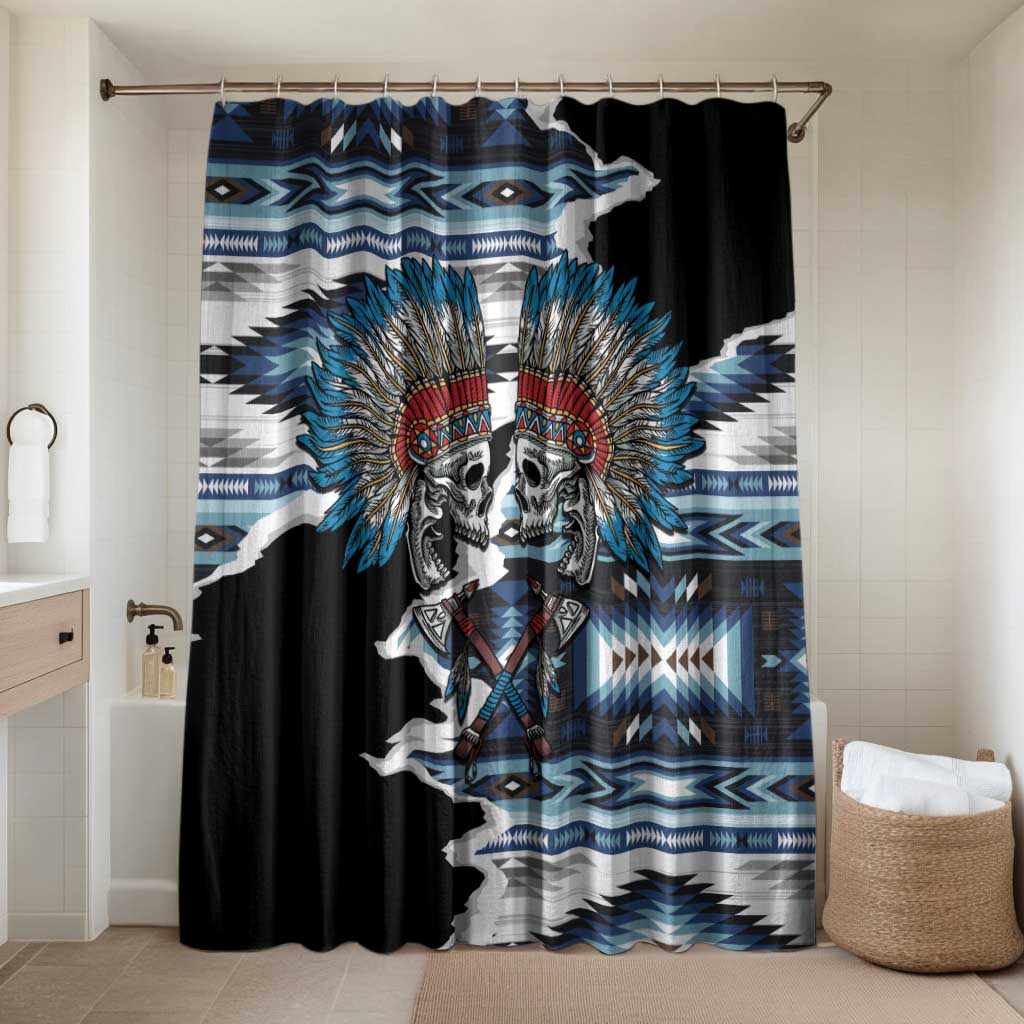 Native American Chief Skull With Axe Bathroom Set - Wonder Print Shop