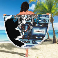 Native American Chief Skull With Axe Beach Blanket - Wonder Print Shop