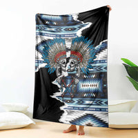 Native American Chief Skull With Axe Blanket - Wonder Print Shop
