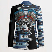 Native American Chief Skull With Axe Blazer - Wonder Print Shop