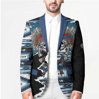 Native American Chief Skull With Axe Blazer - Wonder Print Shop