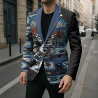 Native American Chief Skull With Axe Blazer - Wonder Print Shop