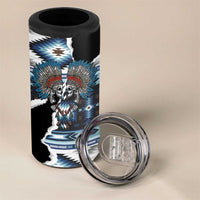 Native American Chief Skull With Axe 4 in 1 Can Cooler Tumbler - Wonder Print Shop