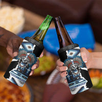 Native American Chief Skull With Axe 4 in 1 Can Cooler Tumbler - Wonder Print Shop