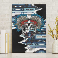 Native American Chief Skull With Axe Canvas Wall Art - Wonder Print Shop